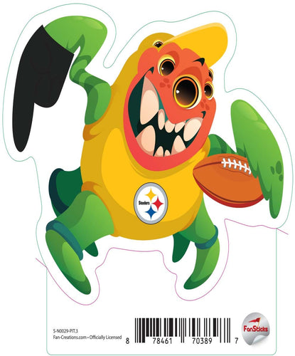 Fan Creations Decal Pittsburgh Steelers 3in Decal  Three Eyed Monster