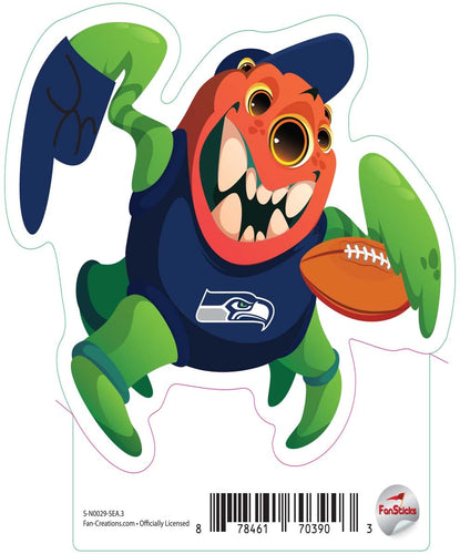 Fan Creations Decal Seattle Seahawks 3in Decal - Three Eyed Monster