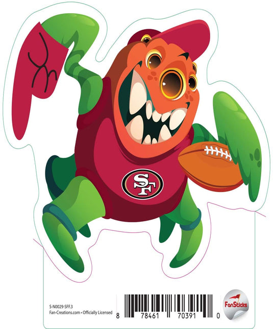 Fan Creations Decal San Francisco 49ers 3in Decal - Three Eyed Monster