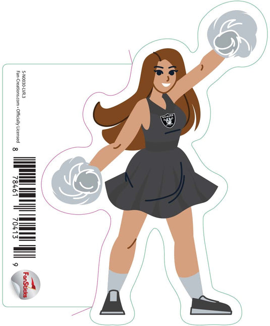 Fan Creations Decal Las Vegas Raiders 3in Decal Cheerleader - Both Legs Down