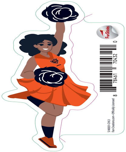 Fan Creations Decal Chicago Bears 3in Decal Cheerleader - One Arm Up