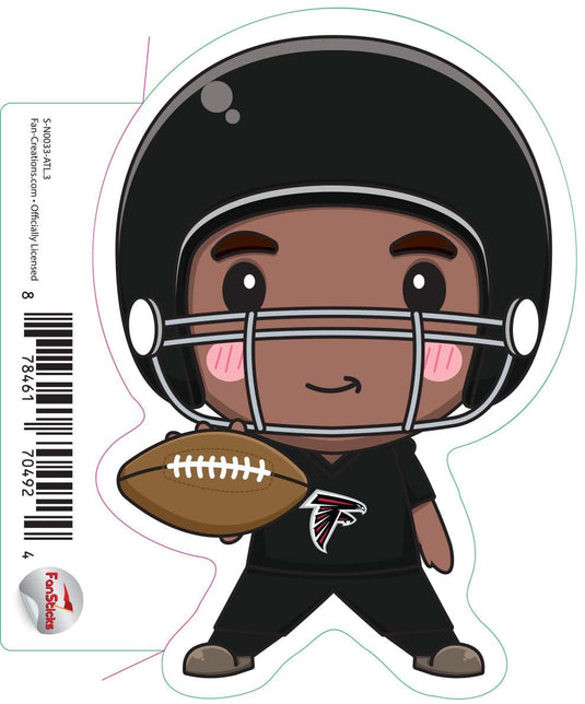 Fan Creations Decal Atlanta Falcons 3in Decal Anime Football Player - Legs Apart