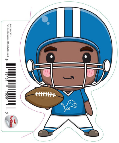 Fan Creations Decal Detroit Lions 3in Decal Anime Football Player - Legs Apart