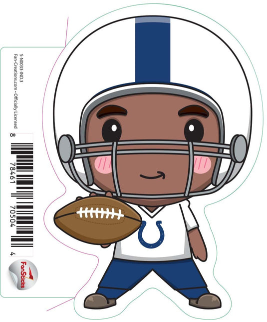 Fan Creations Decal Indianapolis Colts 3in Decal Anime Football Player - Legs Apart