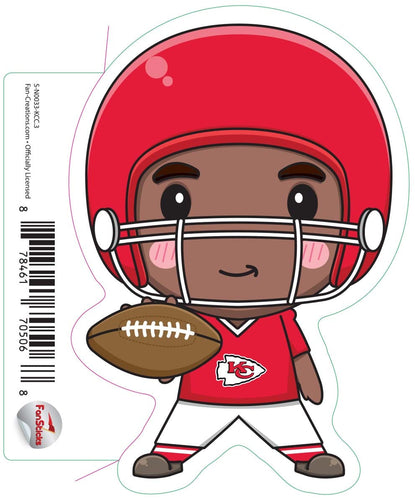 Fan Creations Decal Kansas City Chiefs 3in Decal Anime Football Player - Legs Apart