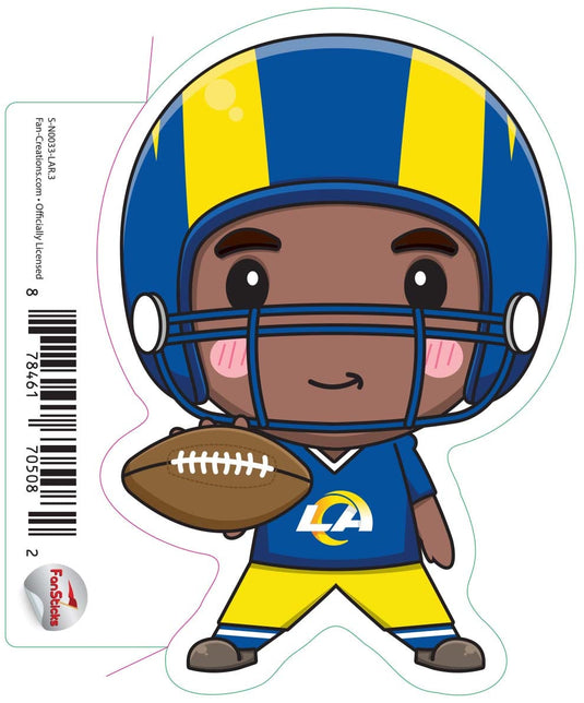 Fan Creations Decal Los Angeles Rams 3in Decal Anime Football Player - Legs Apart