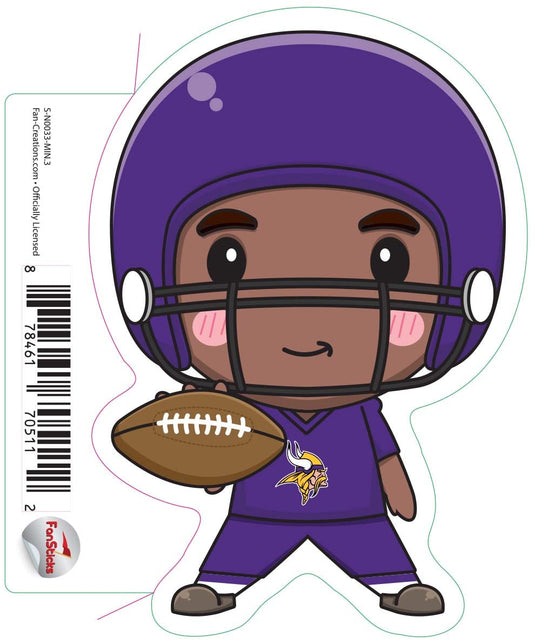 Fan Creations Decal Minnesota Vikings 3in Decal Anime Football Player - Legs Apart