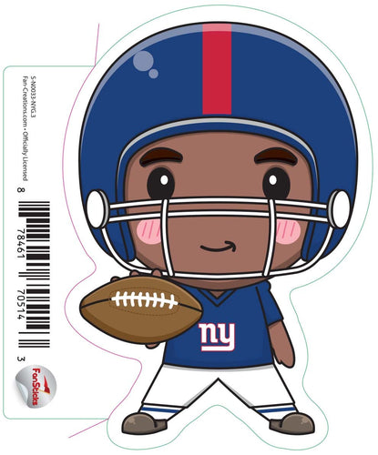 Fan Creations Decal New York Giants 3in Decal Anime Football Player - Legs Apart