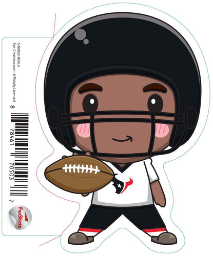 Fan Creations Decal Houston Texans 3in Decal Anime Football Player - Legs Apart