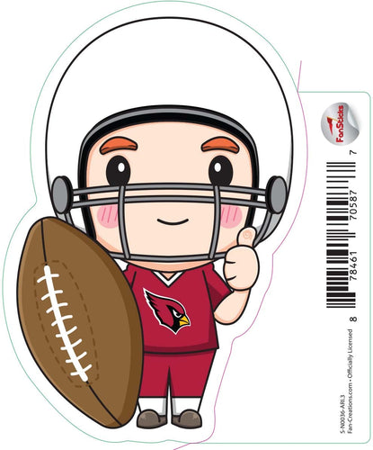 Fan Creations Decal Arizona Cardinals 3in Decal Anime Football Player - Thumbs Up