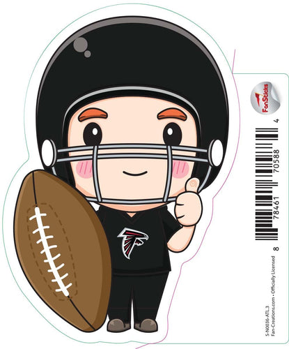 Fan Creations Decal Atlanta Falcons 3in Decal Anime Football Player - Thumbs Up