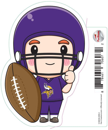 Fan Creations Decal Minnesota Vikings 3in Decal Anime Football Player - Thumbs Up