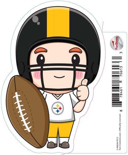 Fan Creations Decal Pittsburgh Steelers 3in Decal  Anime Football Player (Thumbs Up)