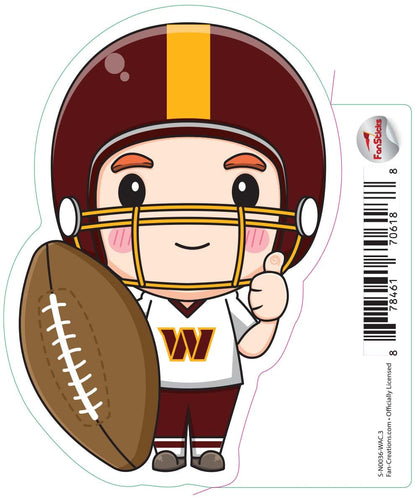 Fan Creations Decal Washington Commanders 3in Decal - Anime Football Player (Thumbs Up)