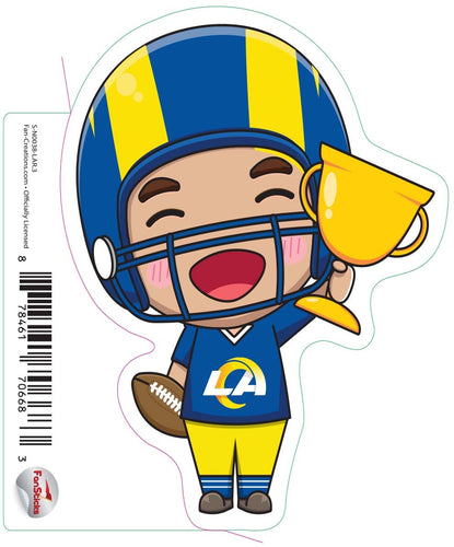 Fan Creations Decal Los Angeles Rams 3in Decal Anime Football Player - Trophy