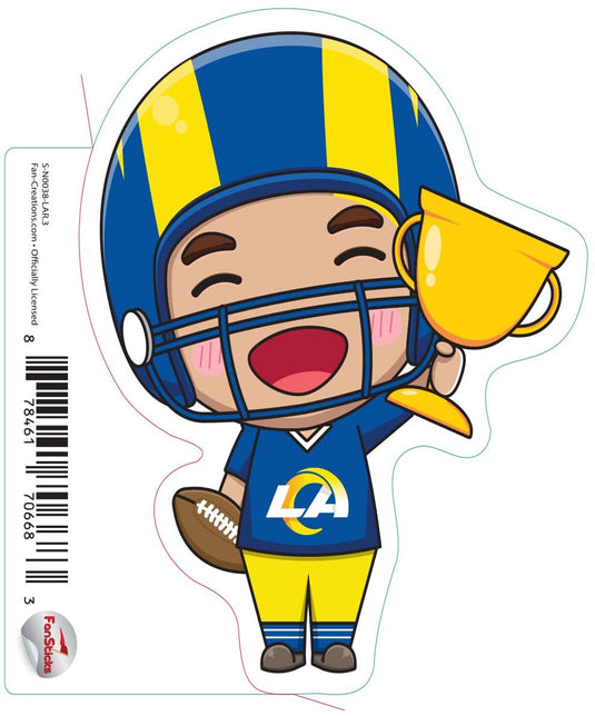 Fan Creations Decal Los Angeles Rams 3in Decal Anime Football Player - Trophy
