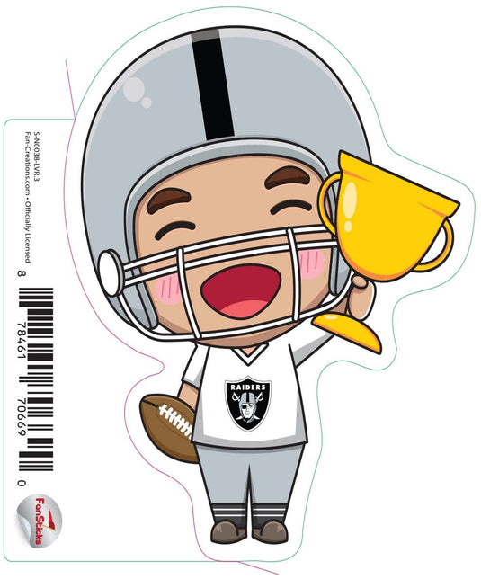 Fan Creations Decal Las Vegas Raiders 3in Decal Anime Football Player - Trophy