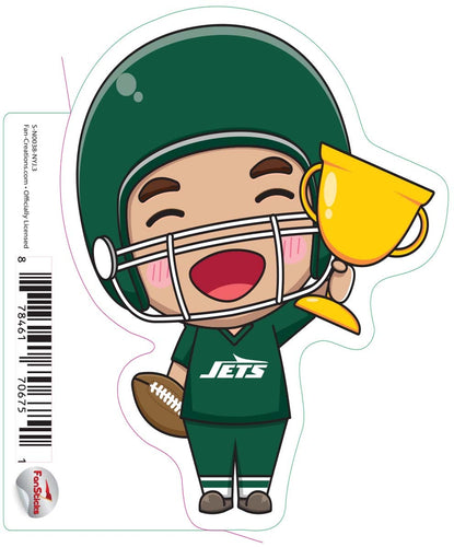 Fan Creations Decal New York Jets 3in Decal Anime Football Player - Trophy