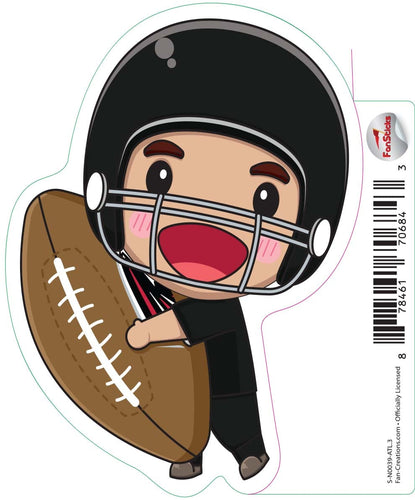 Fan Creations Decal Atlanta Falcons 3in Decal Anime Football Player - Holding Football