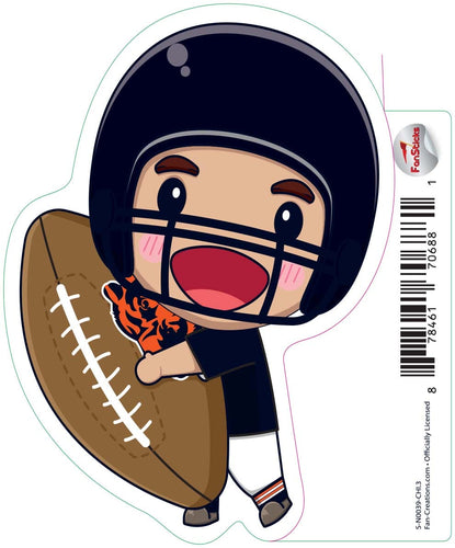 Fan Creations Decal Chicago Bears 3in Decal Anime Football Player - Holding Football