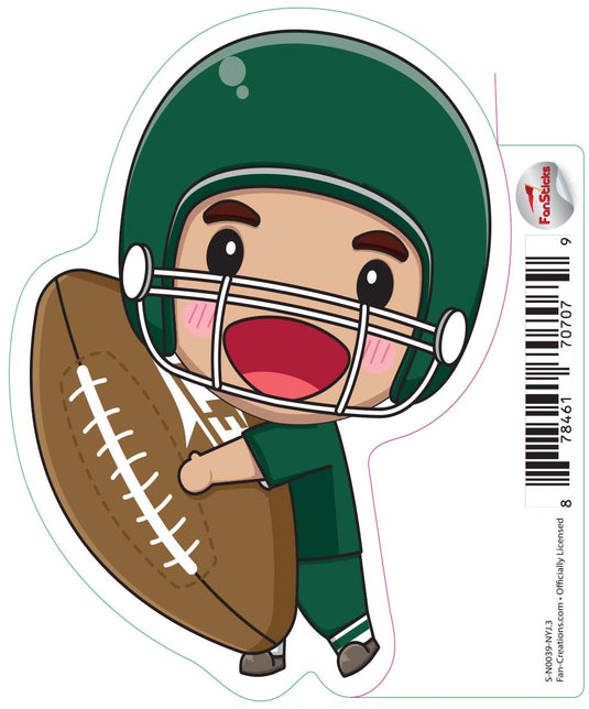 Fan Creations Decal New York Jets 3in Decal Anime Football Player - Holding Football