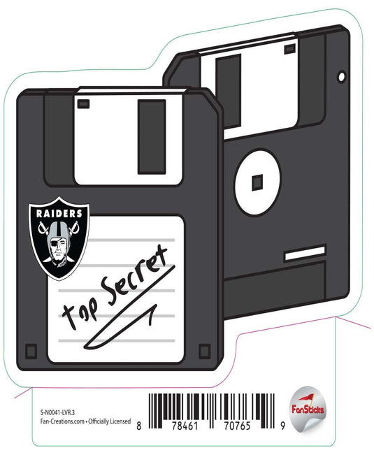 Fan Creations Decal Las Vegas Raiders 3in Decal Floppy Disk
