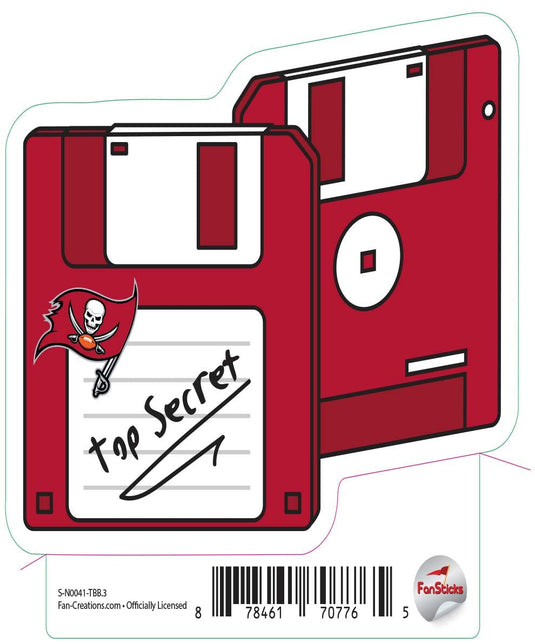 Fan Creations Decal Tampa Bay Buccaneers 3in Decal - Floppy Disk