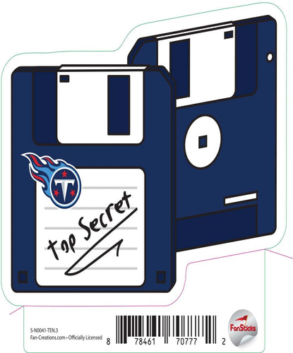 Fan Creations Decal Tennessee Titans 3in Decal - Floppy Disk
