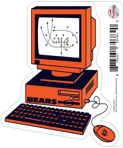 Fan Creations Decal Chicago Bears 3in Decal Computer