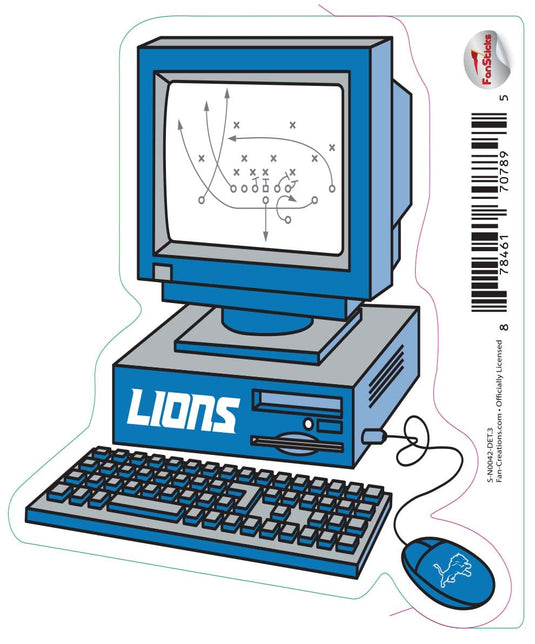 Fan Creations Decal Detroit Lions 3in Decal Computer