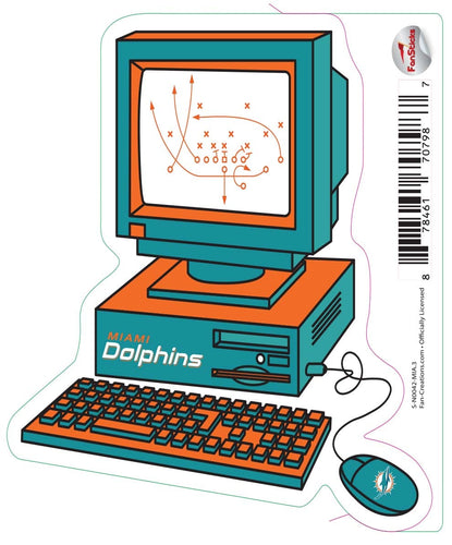 Fan Creations Decal Miami Dolphins 3in Decal Computer