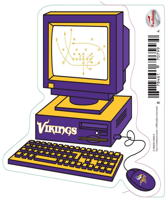 Fan Creations Decal Minnesota Vikings 3in Decal Computer