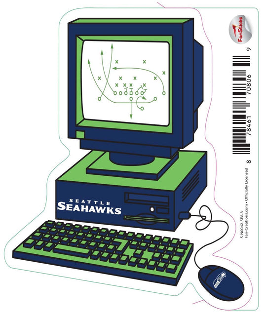 Fan Creations Decal Seattle Seahawks 3in Decal - Computer