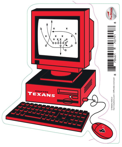 Fan Creations Decal Houston Texans 3in Decal Computer