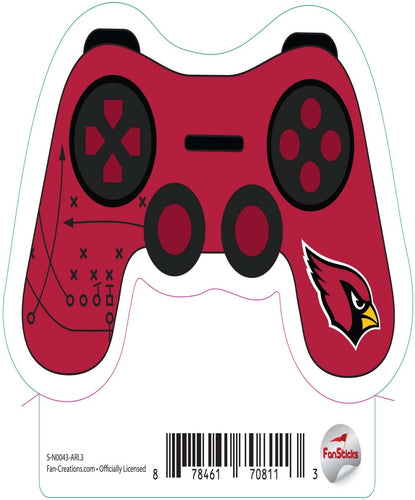 Fan Creations Decal Arizona Cardinals 3in Decal Game Controller