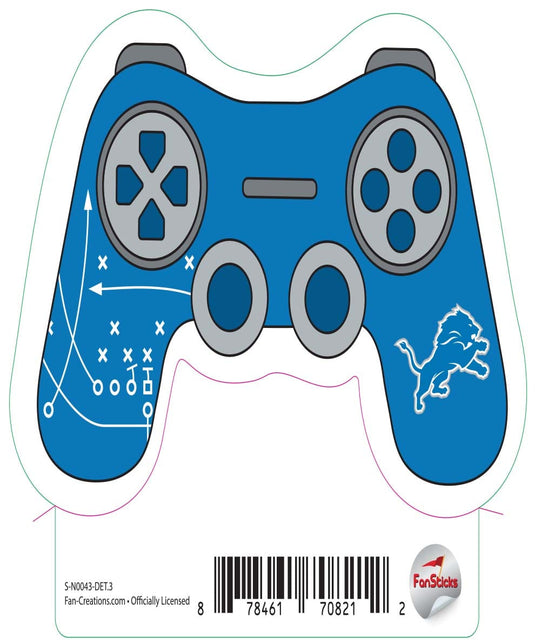 Fan Creations Decal Detroit Lions 3in Decal Game Controller