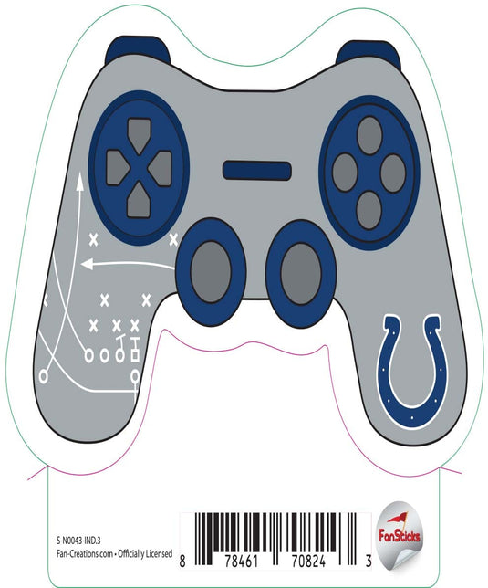 Fan Creations Decal Indianapolis Colts 3in Decal Game Controller
