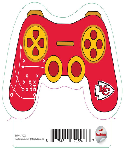 Fan Creations Decal Kansas City Chiefs 3in Decal Game Controller