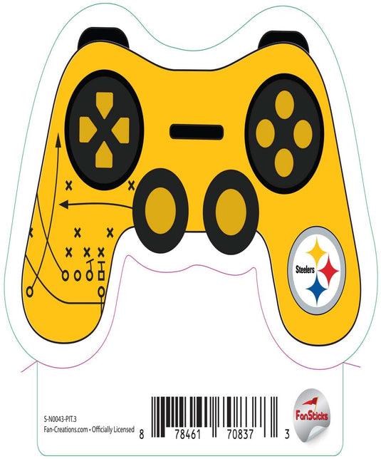 Fan Creations Decal Pittsburgh Steelers 3in Decal  Game Controller