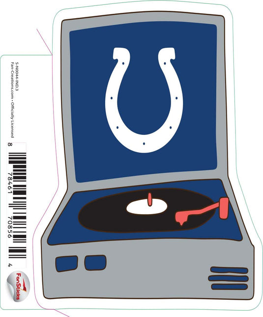 Fan Creations Decal Indianapolis Colts 3in Decal Record Player