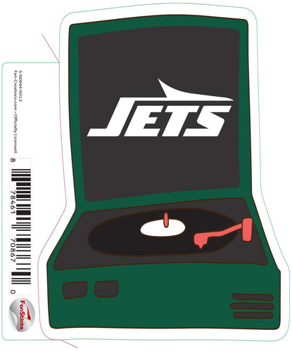 Fan Creations Decal New York Jets 3in Decal Record Player