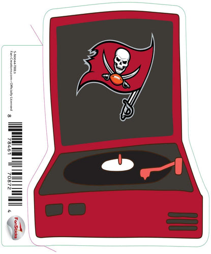 Fan Creations Decal Tampa Bay Buccaneers 3in Decal - Record Player