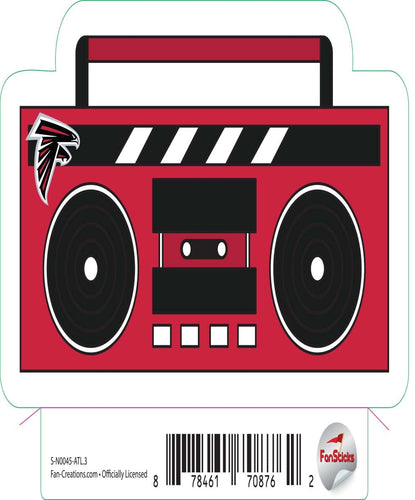 Fan Creations Decal Atlanta Falcons 3in Decal Boombox