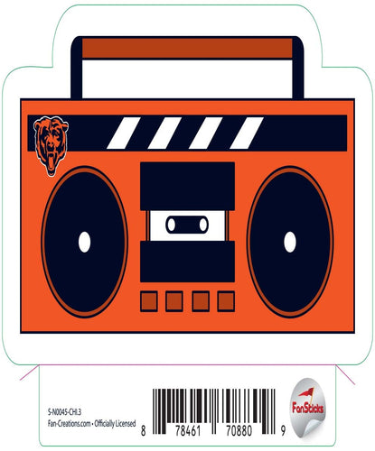 Fan Creations Decal Chicago Bears 3in Decal Boombox