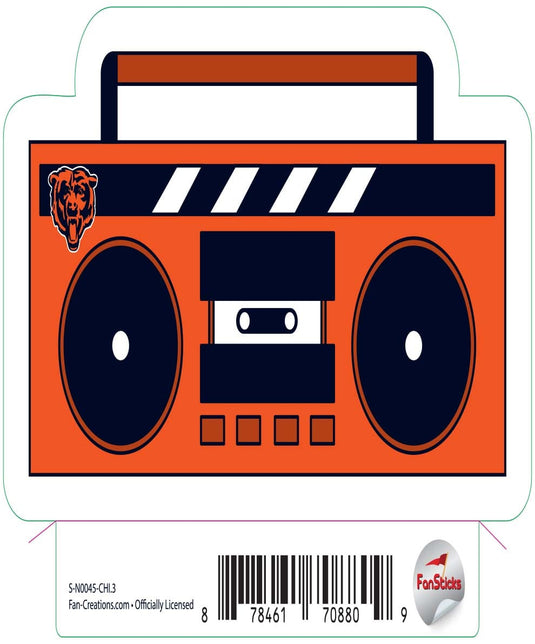 Fan Creations Decal Chicago Bears 3in Decal Boombox