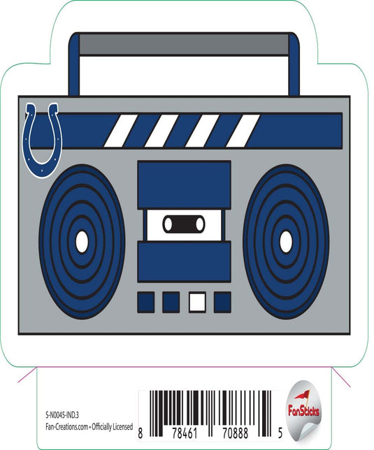 Fan Creations Decal Indianapolis Colts 3in Decal Boombox