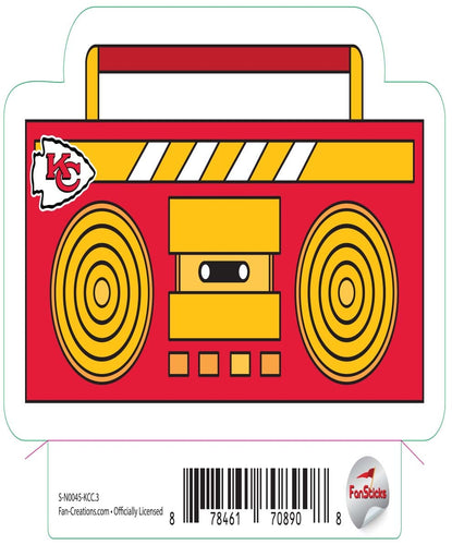 Fan Creations Decal Kansas City Chiefs 3in Decal Boombox