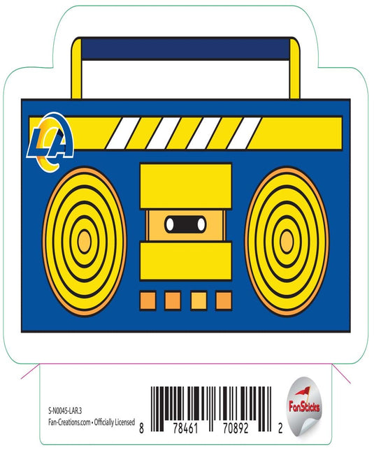 Fan Creations Decal Los Angeles Rams 3in Decal Boombox