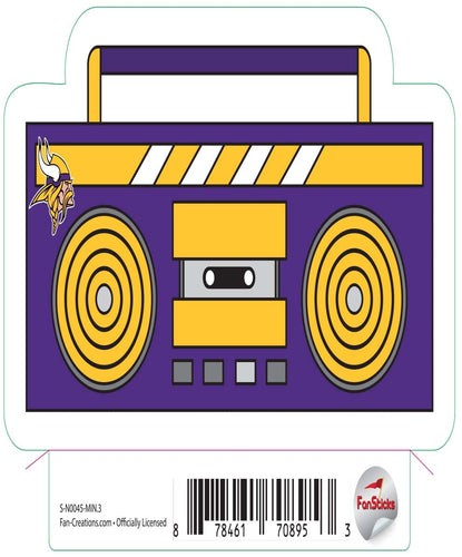 Fan Creations Decal Minnesota Vikings 3in Decal Boombox