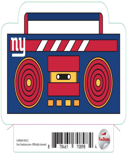 Fan Creations Decal New York Giants 3in Decal Boombox